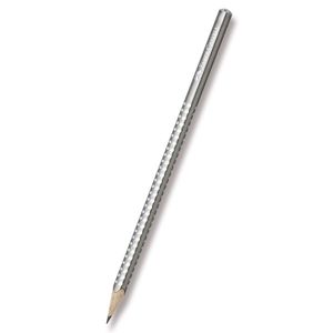 Grafitová tužka Faber-Castell Sparkle perleťová - stříbrná