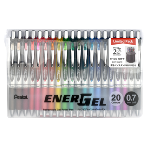 Pentel EnerGel BL77 Gelový roller 0,7 mm - sada 20 barev