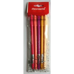 Popisovač Monami Plus Pen 3000 0,4 mm - sada 5 barev - florescent