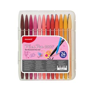 Popisovač Monami Plus Pen 3000 0,4 mm - sada 24 barev