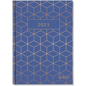 Herlitz Diář 2021 A5 týdenní - GEOMETRIC modrý