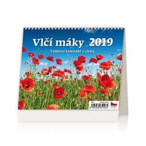 Kalendář stolní 2019 - Vlčí máky