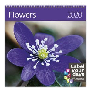 Kalendář nástěnný 2020 Label your days - Flowers
