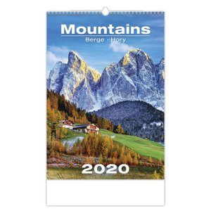 Kalendář nástěnný 2020 - Mountains/Berge/Hory
