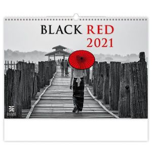 Kalendář nástěnný 2021 Exclusive Edition - Black Red