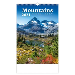 Kalendář nástěnný 2021 - Mountains/Berge/Hory