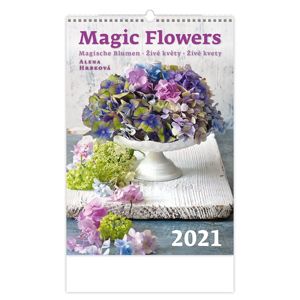 Kalendář nástěnný 2021 - Magic Flowers/Magische Blumen/Živé květy