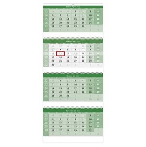 Kalendář nástěnný 2021 - Čtyřměsíční GREEN/Štvormesačný GREEN