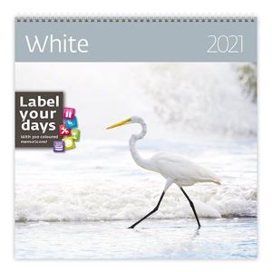 Kalendář nástěnný 2021 Label your days - White