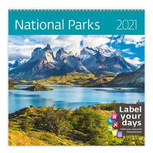 Kalendář nástěnný 2021 Label your days - National Parks