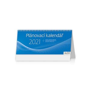 Kalendář stolní 2021 - Plánovací kalendář MODRÝ