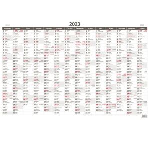Kalendář nástěnný 2023 - Plánovací roční mapa A1 bezobrázková