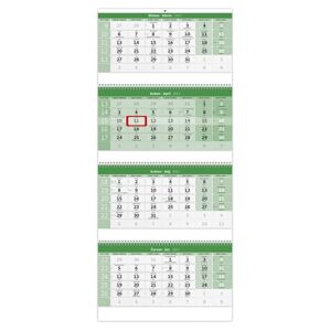 Kalendář nástěnný 2023 - Čtyřměsíční skládaný GREEN