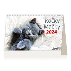 Kalendář stolní 2024 - Kočky/Mačky