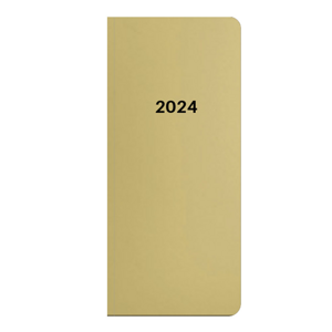 Oxybag Diář 2024 PVC kapesní týdenní - Metallic zlatá