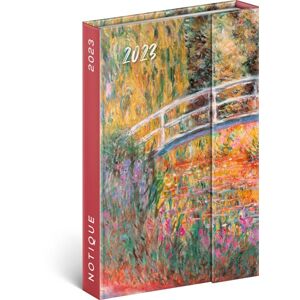 Notique Diář 2023 týdenní magnetický, 11 × 16 cm - Claude Monet