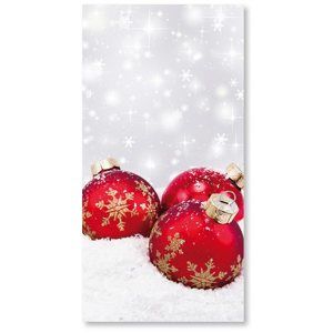 Stil Vánoční sáček s křížovým dnem 20×40 cm - červené ozdoby