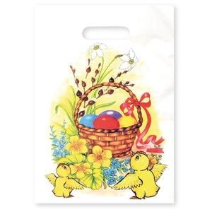 Stil Velikonoční igelitová taška 25 × 35 cm - Velikonoční koleda