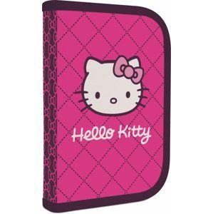 Školní penál - 1 patrový s chlopní - Hello Kitty