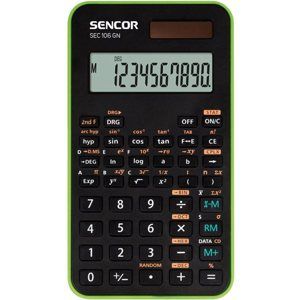 Kalkulačka Sencor SEC 106 GN - černozelená
