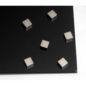 Super silné magnety - kvádr 10 × 10 × 5 mm, 6 ks