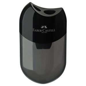 Ořezávátko Faber-Castell dvojité se zásobníkem - černá