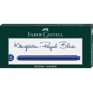 Inkoustové bombičky Faber-Castell 5 ks, dlouhé - modrá
