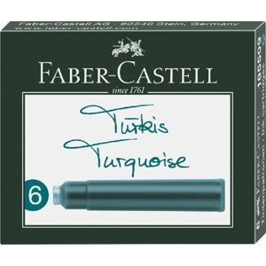 Inkoustové bombičky Faber-Castell 6 ks - tyrkysová