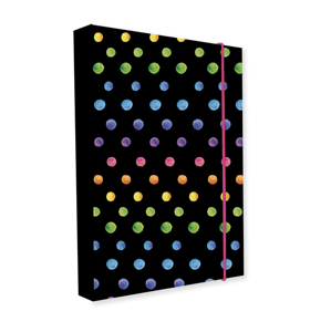 Desky na sešity s boxem A4 Jumbo - Dots colors