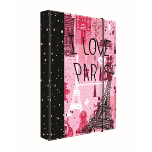 Desky na sešity s boxem A4 Jumbo - Romantic Nature Paris 2