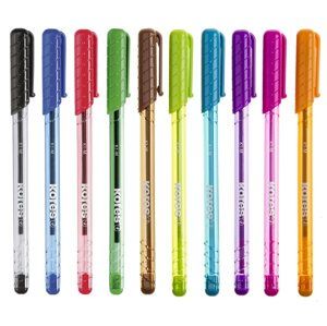 Kores Kuličkové pero K1 Pen Super Slide 1 mm - sada 10 barev