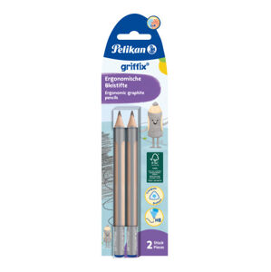 Grafitová tužka Pelikan Griffix HB silná - 2 ks na blistru