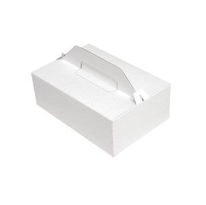 Krabice na zákusky bílo-šedá 18,5x15x9,5 cm