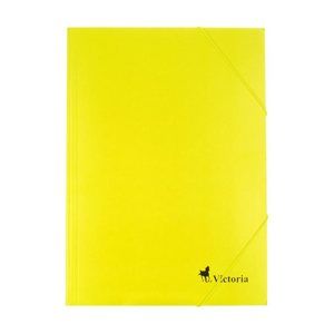 Victoria Spisové desky s gumou A4 karton - žluté