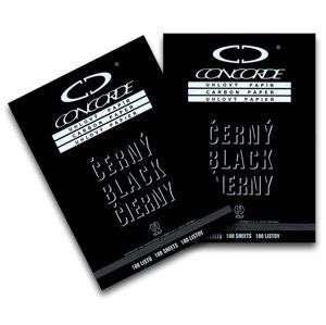 CONCORDE Uhlový papír A4 100 listů - černý