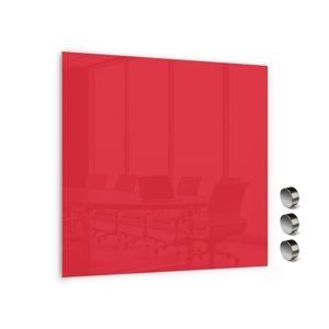 Memoboards Skleněná magnetická tabule 45 × 45 cm, červená