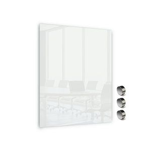 Memoboards Skleněná magnetická tabule 60 × 40 cm, bílá