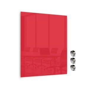 Memoboards Skleněná magnetická tabule 90 × 60 cm, červená