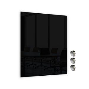 Memoboards Skleněná magnetická tabule 100 × 150 cm, černá