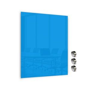 Memoboards Skleněná magnetická tabule 100 × 150 cm, modrá