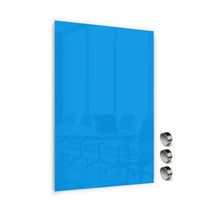 Memoboards Skleněná magnetická tabule 100 × 200 cm, modrá