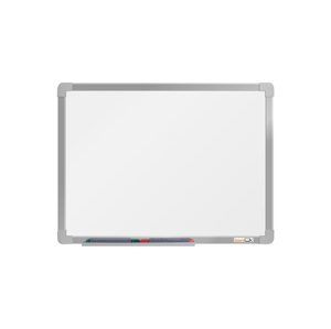 BoardOK Bílá magnetická tabule s emailovým povrchem 60 × 45 cm, stříbrný rám