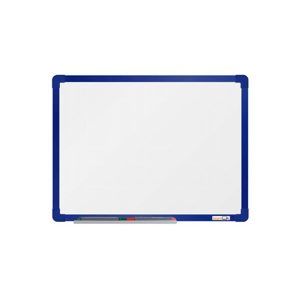 BoardOK Bílá magnetická tabule s emailovým povrchem 60 × 45 cm, modrý rám