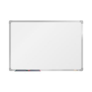BoardOK Bílá magnetická tabule s emailovým povrchem 60 × 90 cm, stříbrný rám