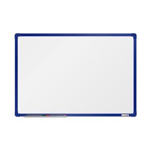 BoardOK Bílá magnetická tabule s emailovým povrchem 60 × 90 cm, modrý rám