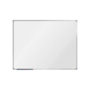 BoardOK Bílá magnetická tabule s emailovým povrchem 120 × 90 cm, stříbrný rám