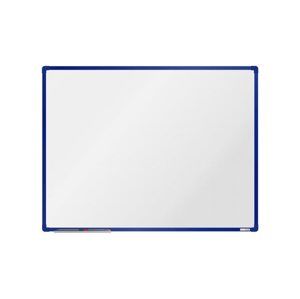BoardOK Bílá magnetická tabule s emailovým povrchem 120 × 90 cm, modrý rám