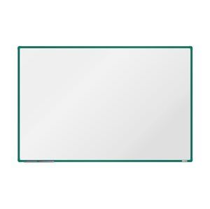 BoardOK Bílá magnetická tabule s emailovým povrchem 180 × 120 cm, zelený rám