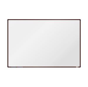 BoardOK Bílá magnetická tabule s emailovým povrchem 180 × 120 cm, hnědý rám