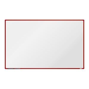 BoardOK Bílá magnetická tabule s emailovým povrchem 200 × 120 cm, červený rám
